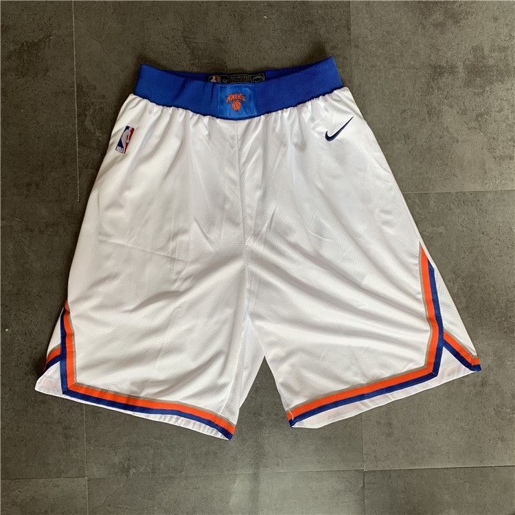 Men NBA New York Knicks White Nike Shorts 0416->new york knicks->NBA Jersey
